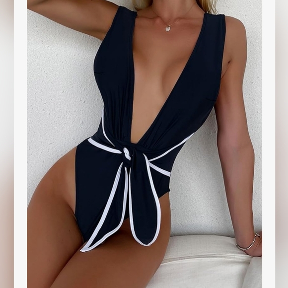 Amazon Other - NWT‎ Womens Medium Stylish Black Kids One Piece Swimsuit